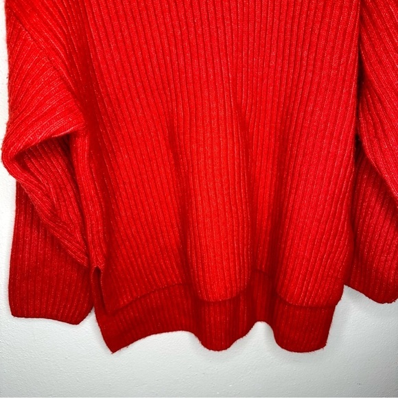 H & M Cowl Neck Red Orange Sweater Size XSmall - Picture 3 of 10